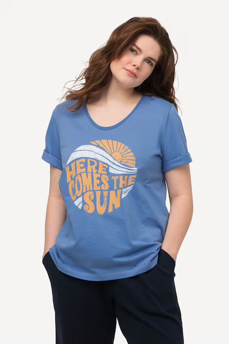 Eco Cotton Short Sleeve Sun Graphic Tee | T-Shirts | Knit Tops & Tees | Ulla Popken