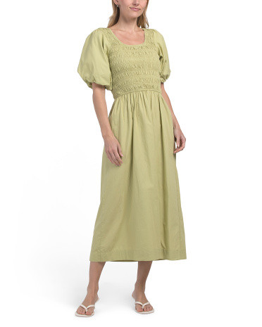 Puff Sleeve Smocked Maxi Dress | TJ Maxx