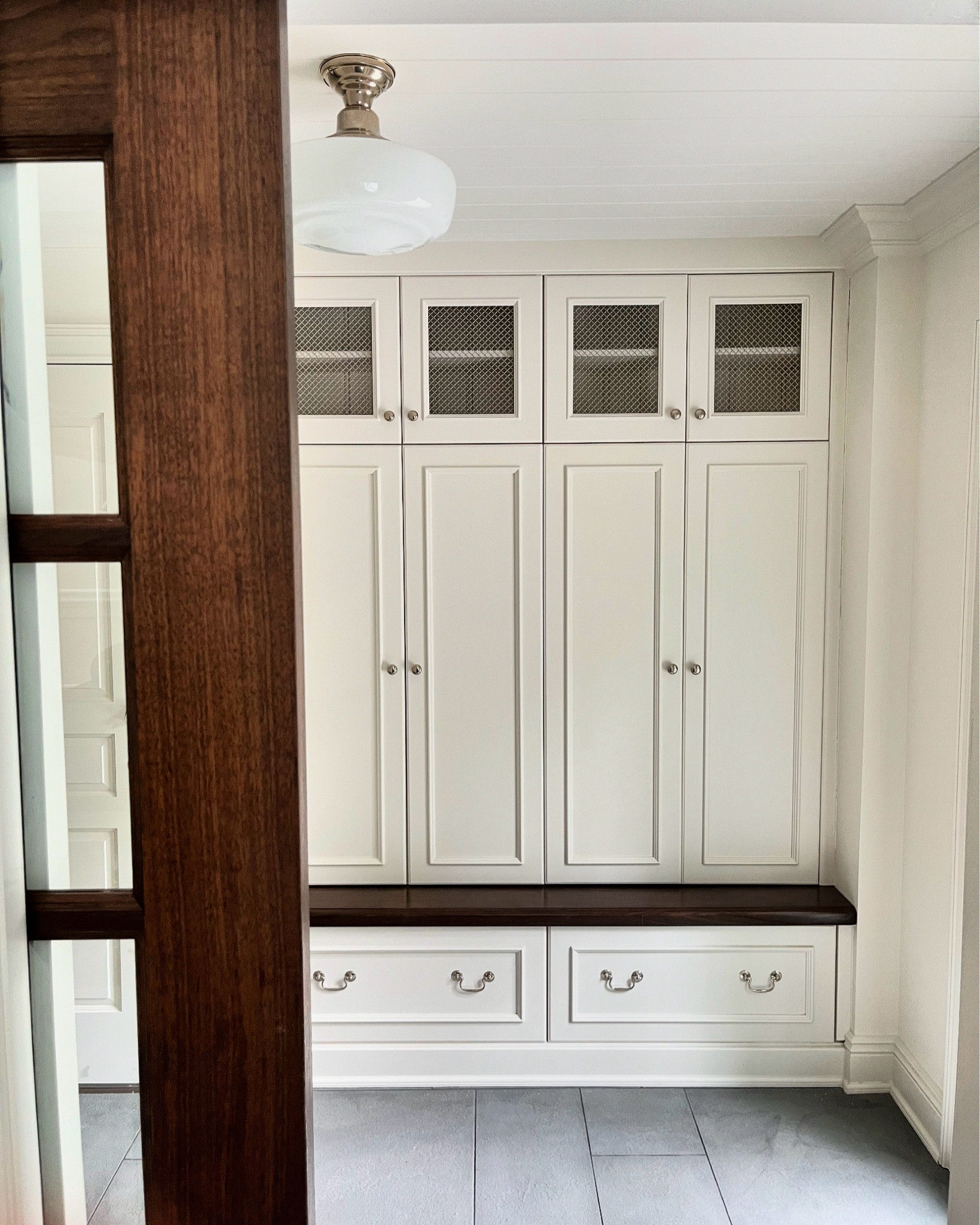 Mudroom light and hardware