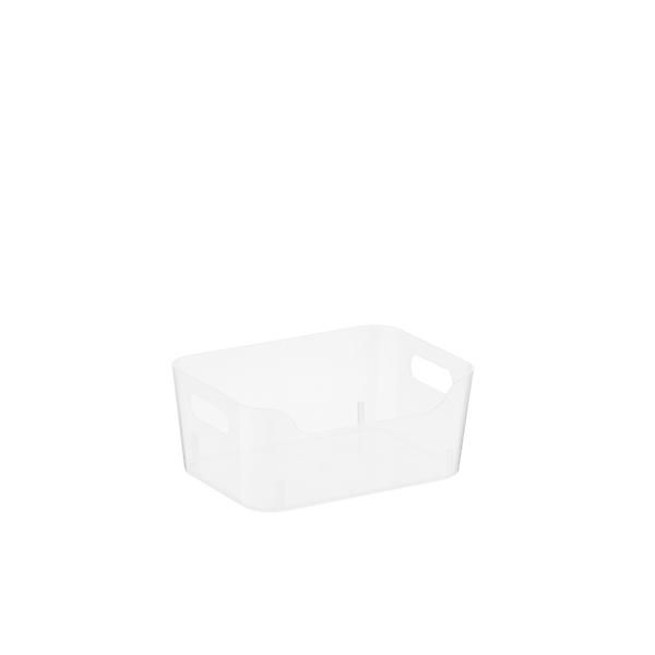 X-Small Plastic Storage Bin w/ Handles Clear | The Container Store
