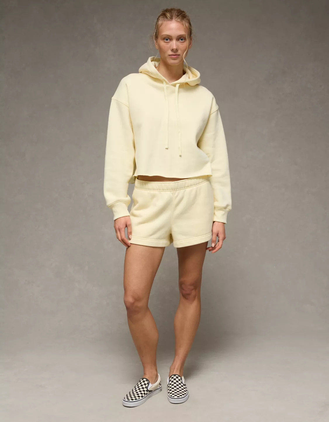 AE Everyday Luxe Cut-Off Hoodie | American Eagle Outfitters (US & CA)