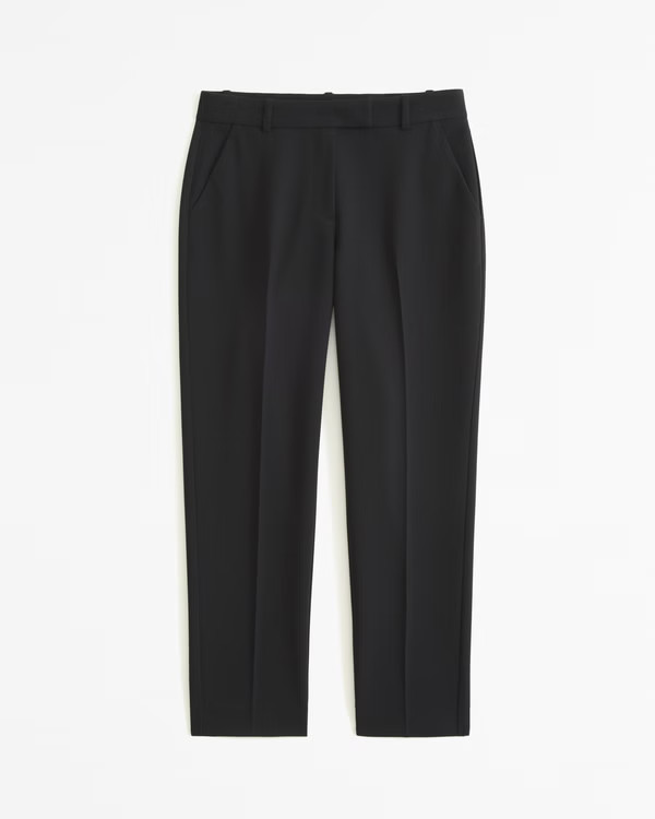 Mid Rise Tailored Ankle Pant | Abercrombie & Fitch (US)