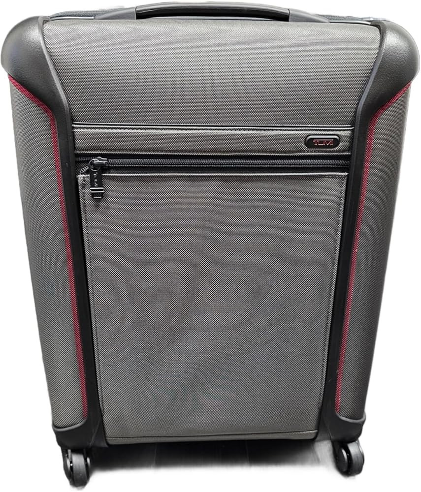 TUMI 126146 Continental Grey With Red Accent With Black Hardware Carry-On Rolling Suitcase | Amazon (US)