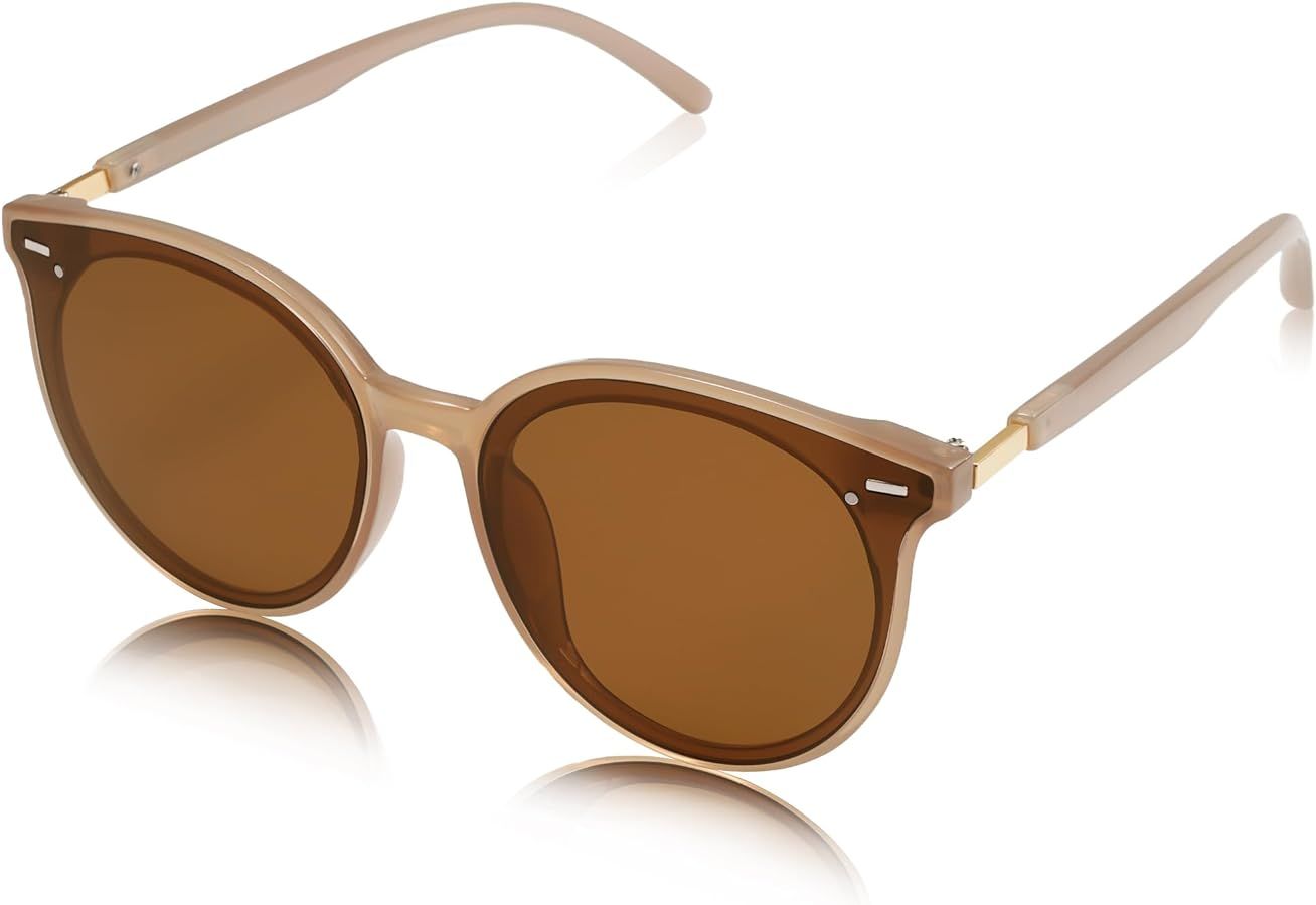 SOJOS Sunglasses Womens Trendy 2024 Classic Round Retro Vintage Shades Large Frame Sunnies SJ2067 | Amazon (US)