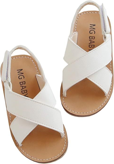 DADAWEN Girl's Summer Water Sandals Strappy Comfort Soft Flat Sandal (Toddler/Little Kid) | Amazon (US)