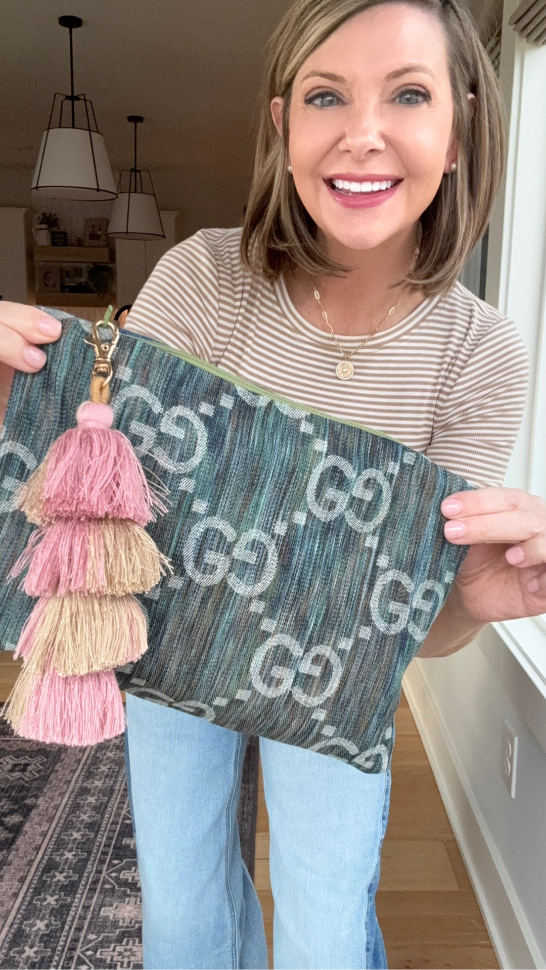 Cute wide leg jeans and simple but put together mom look. My cute clutch is from Miamibuythebag only on Instagram. ￼

#LTKmomlife #LTKdayinmylife #LTKootd