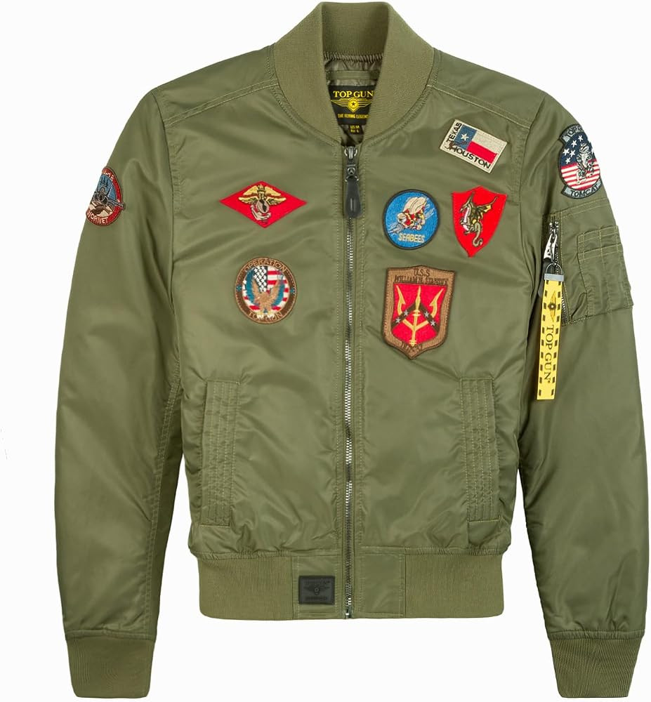 TOP GUN Official Miss MA-1 Bomber Jacket with Patches | Amazon (US)