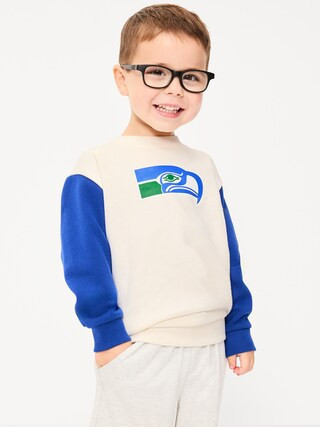 Seattle Seahawks Oversized Crew-Neck Sweatshirt for Toddler Boys | Old Navy (US)