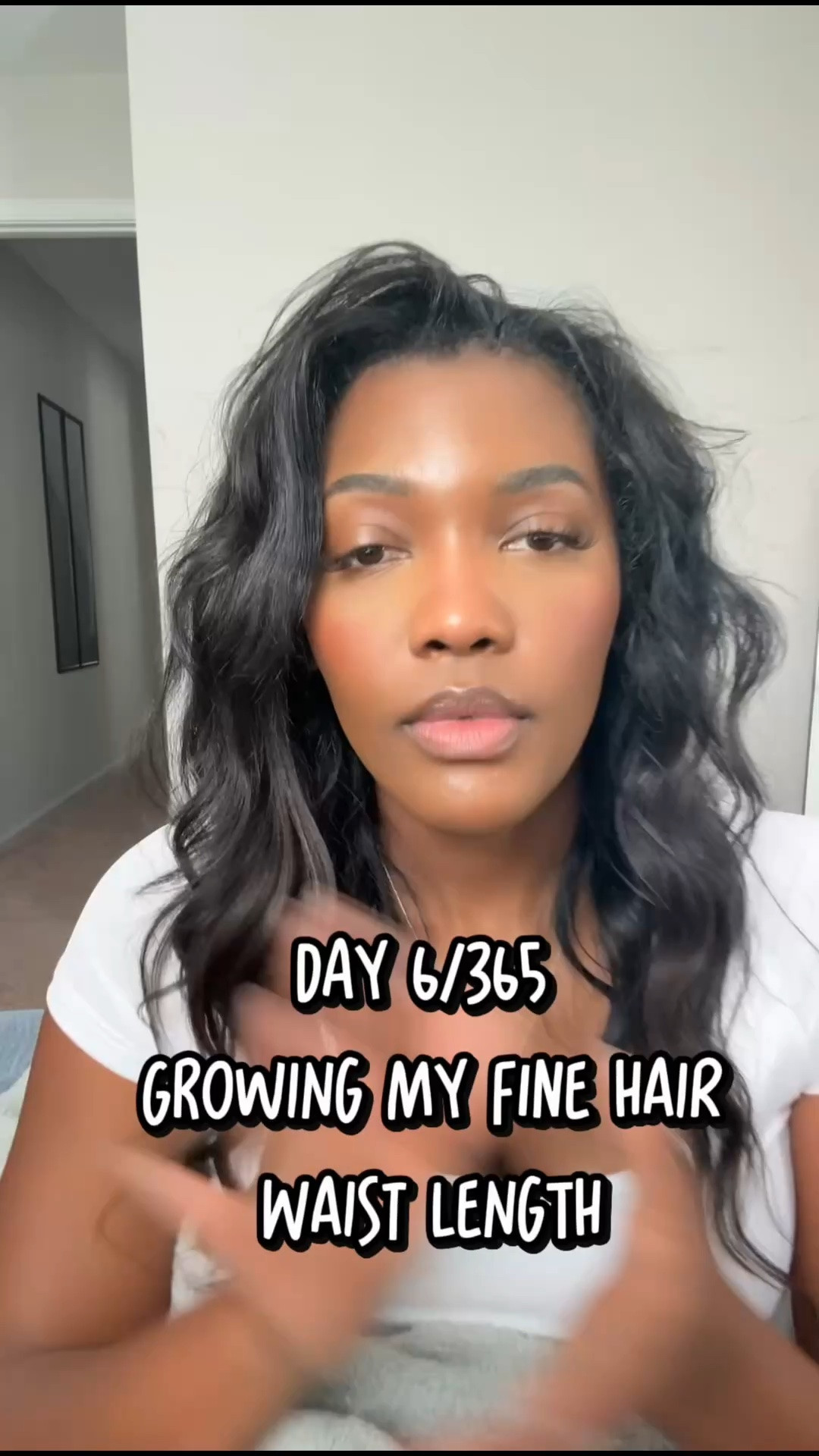 Day 6/365 of growing my hair waist length