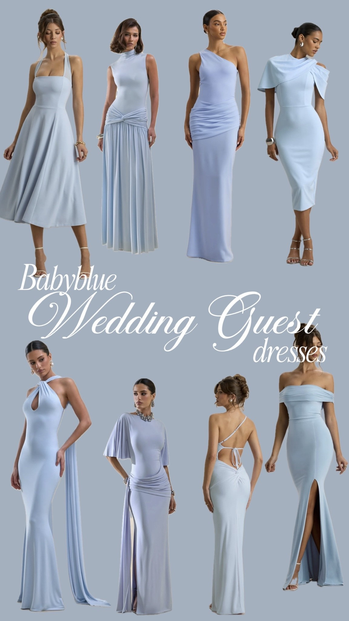 Babyblue Wedding Guest dresses 🩵🫐