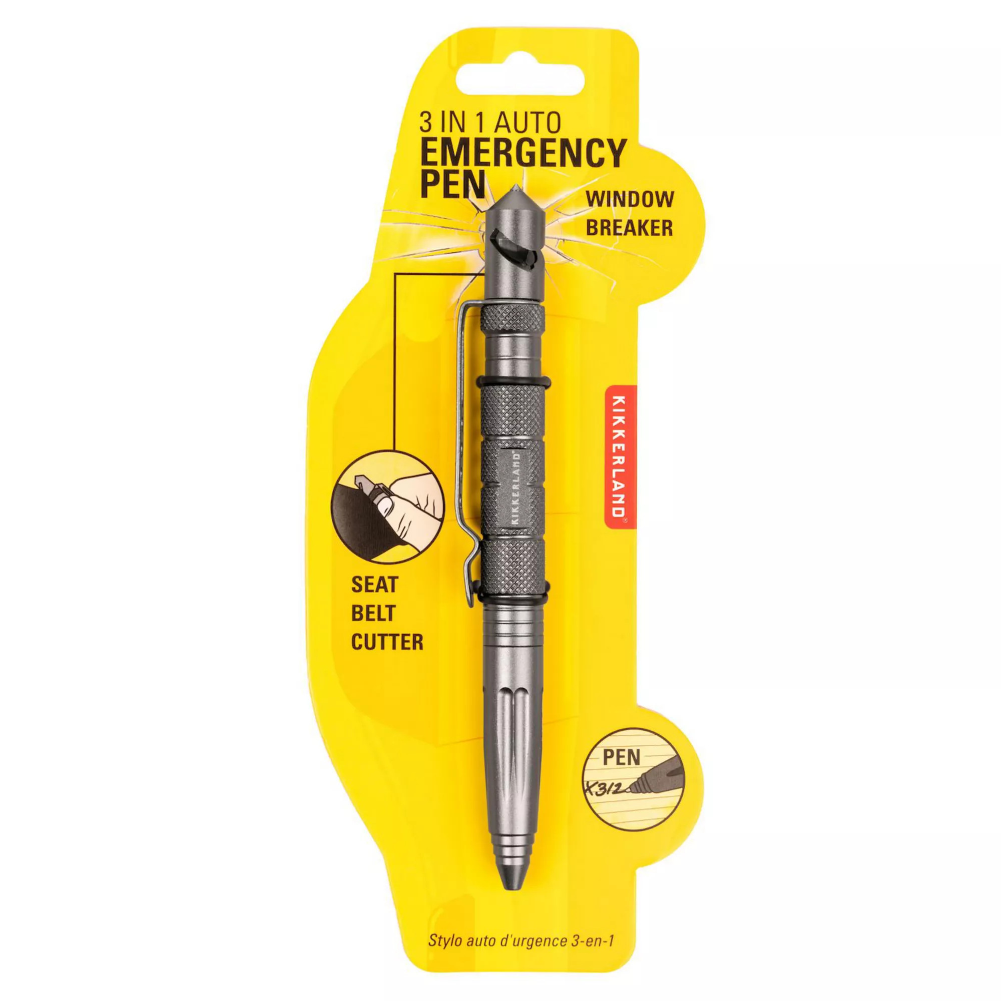Kikkerland 3 In 1 Auto Emergency Pen With Window Breaker & Seat Belt Cutter | Kohl's