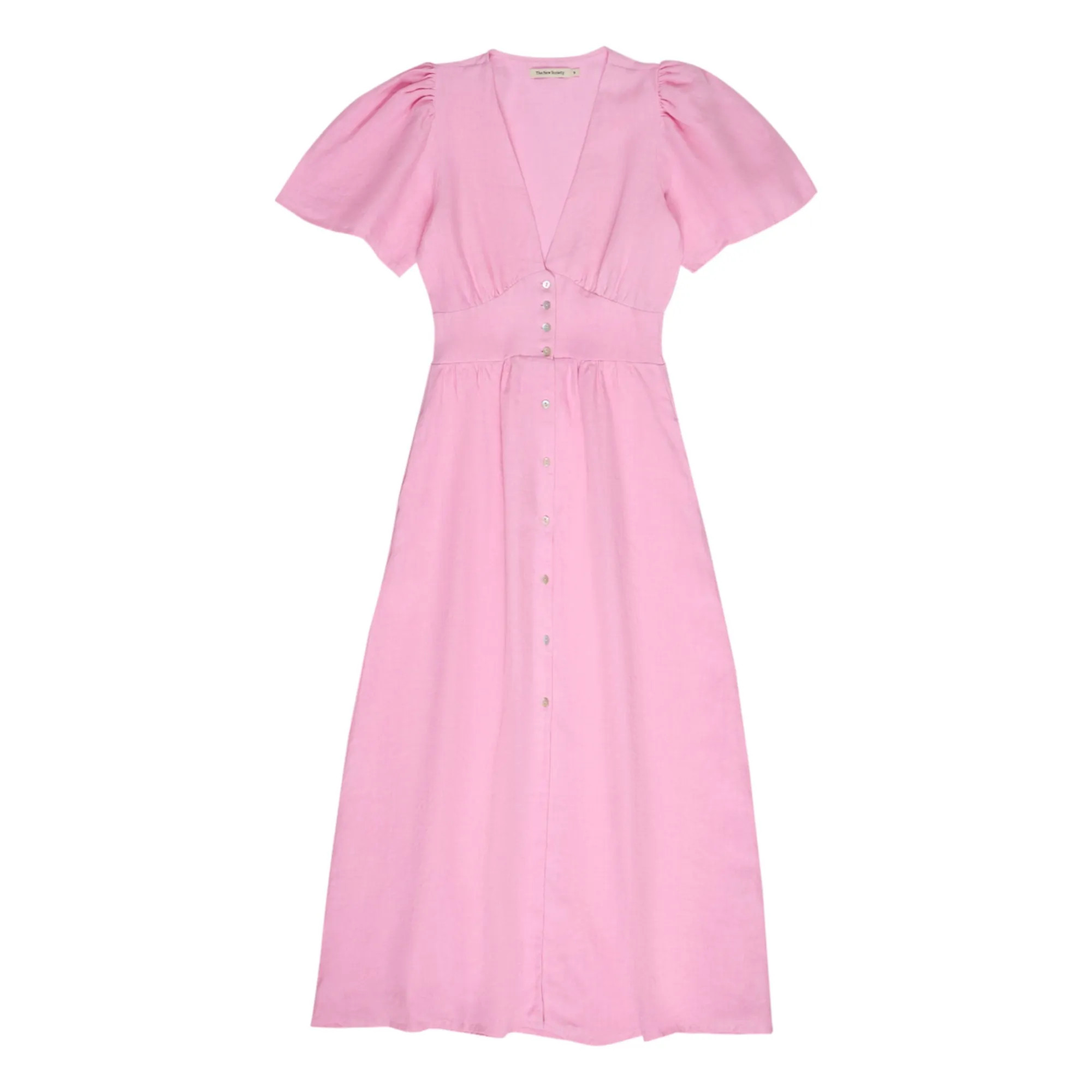 Kleid Hera 2 Leinen - Frauenkollektion | Rosa | Smallable