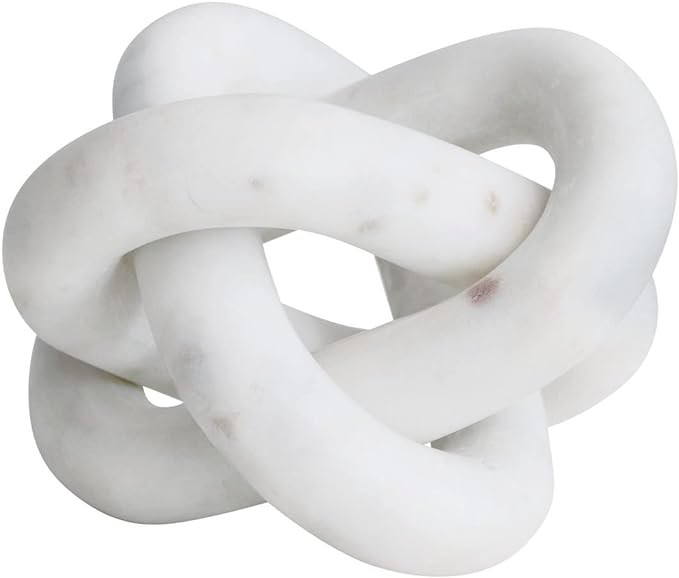 Decorative Interlocking Marble Chain with 3 Links, White | Amazon (US)