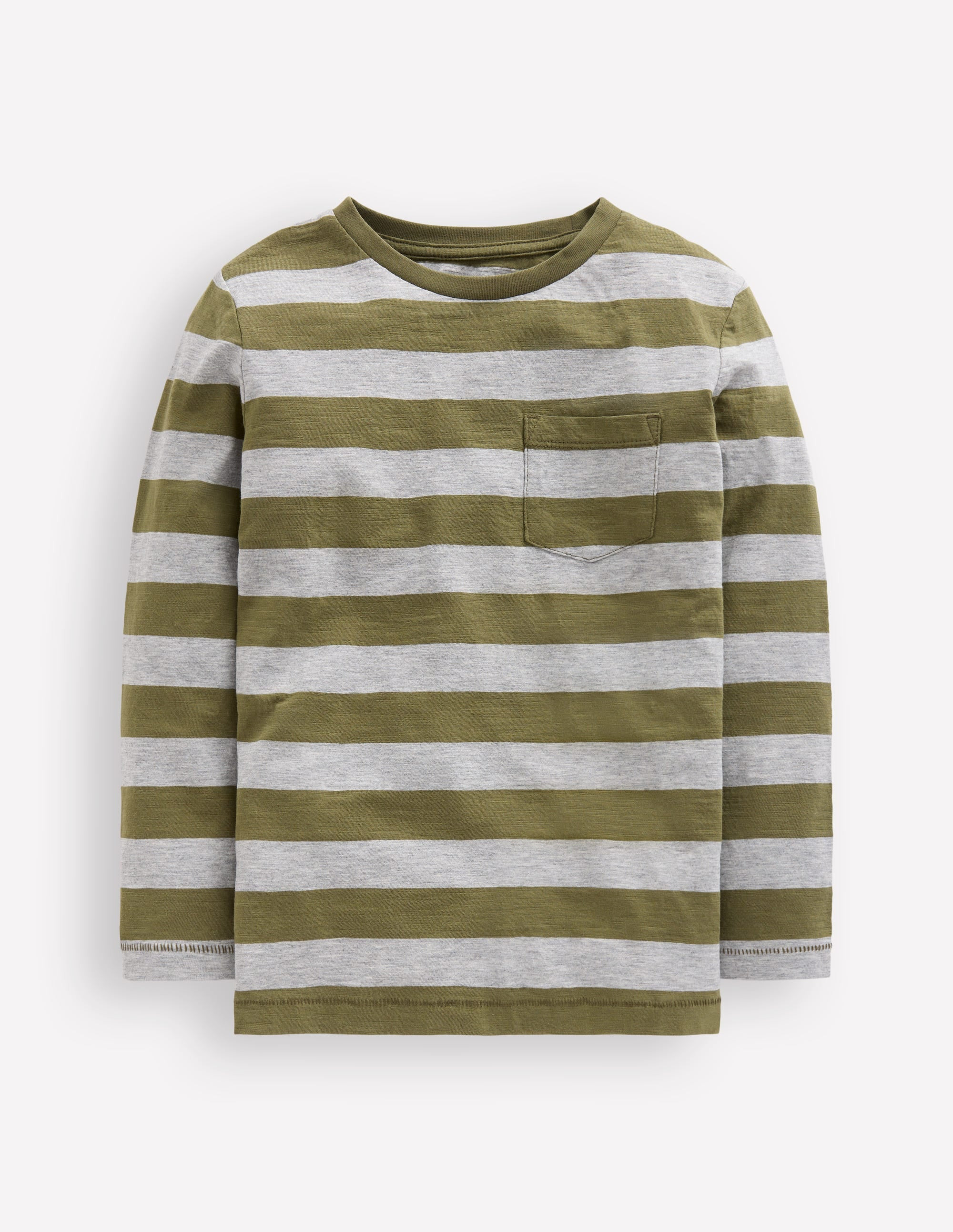 Everyday Long Sleeve T-Shirt-Woodland Green/ Grey Marl | Boden (US)