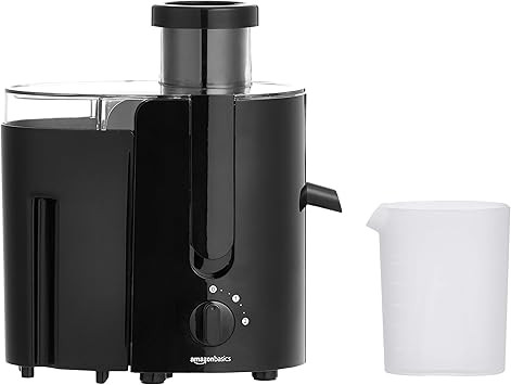 AmazonBasics Wide-Mouth, 2-Speed Centrifugal Juicer with Juice Jug and Pulp Container, Black | Amazon (CA)