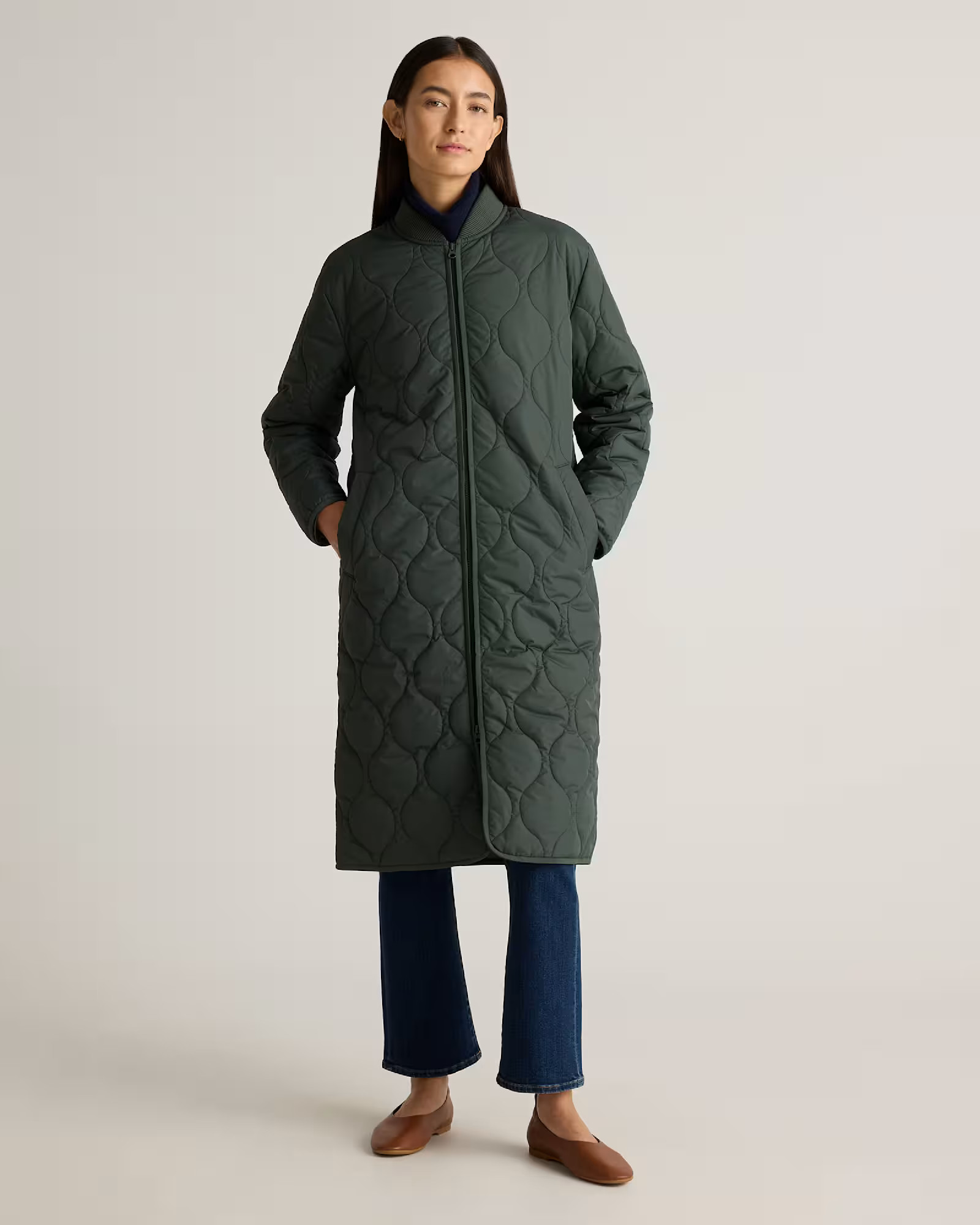 Featherless Quilted Puffer Long Coat | Quince