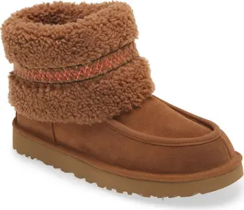 Genuine Sheepskin Mini Braid Boot (Women) | Nordstrom Rack