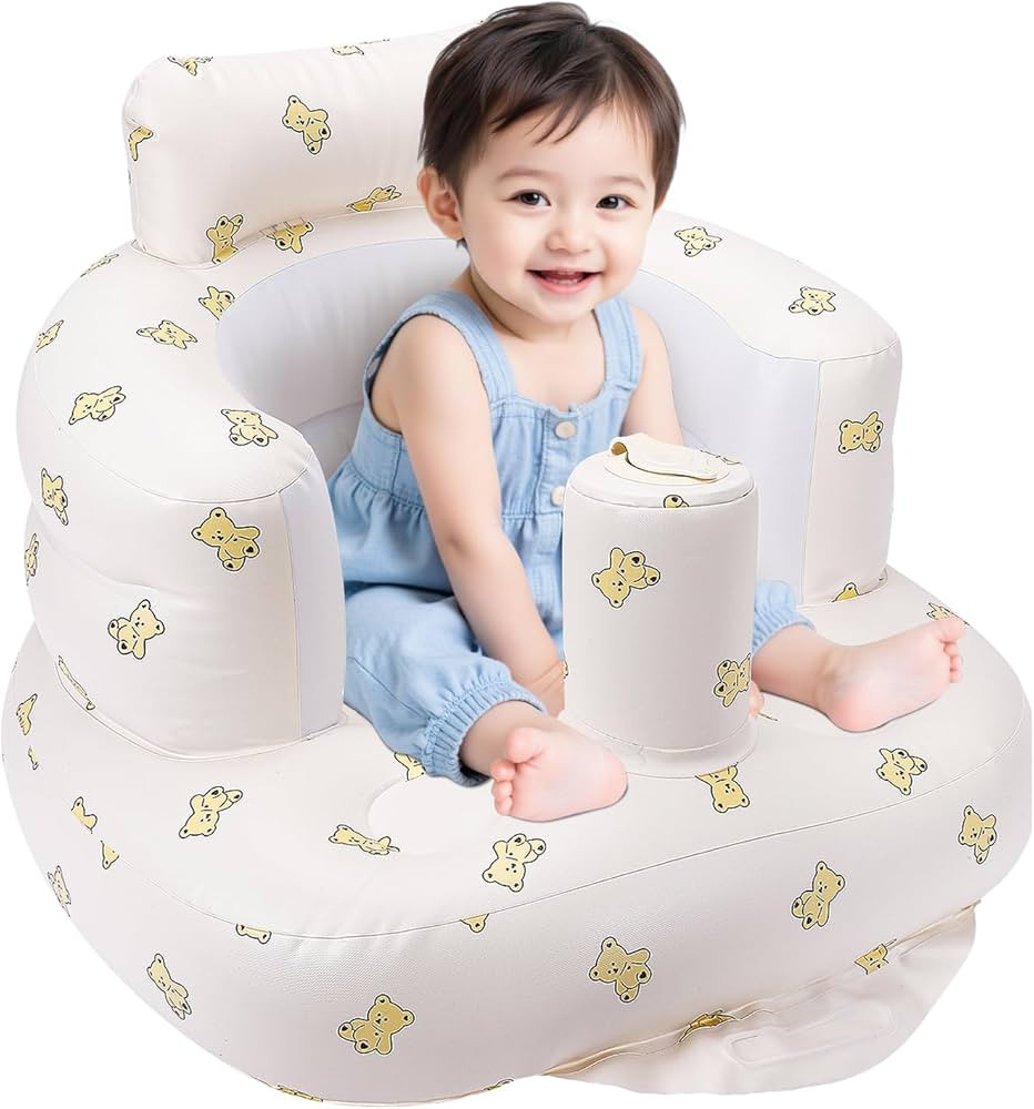 Blow Up Seat for Baby, Inflatable Baby Chair 3 Months & Up, Chair for Babies Sitting Up with Buil... | Amazon (US)