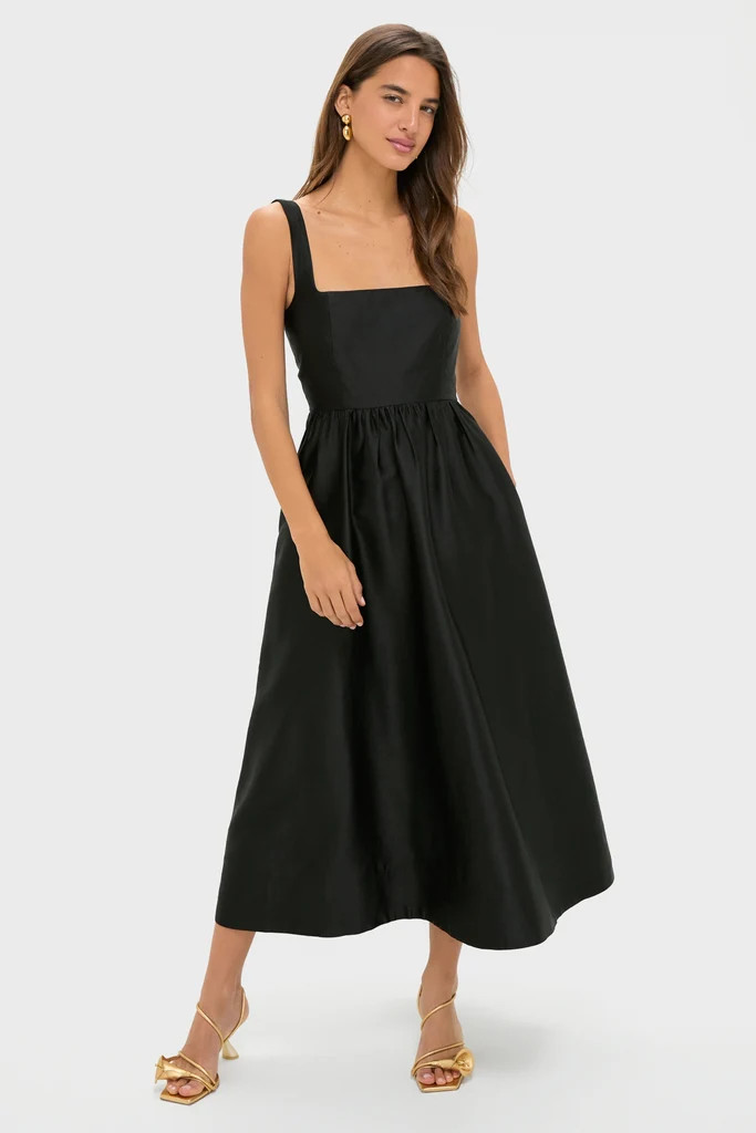 Black Dupioni Esme Dress | Tuckernuck (US)