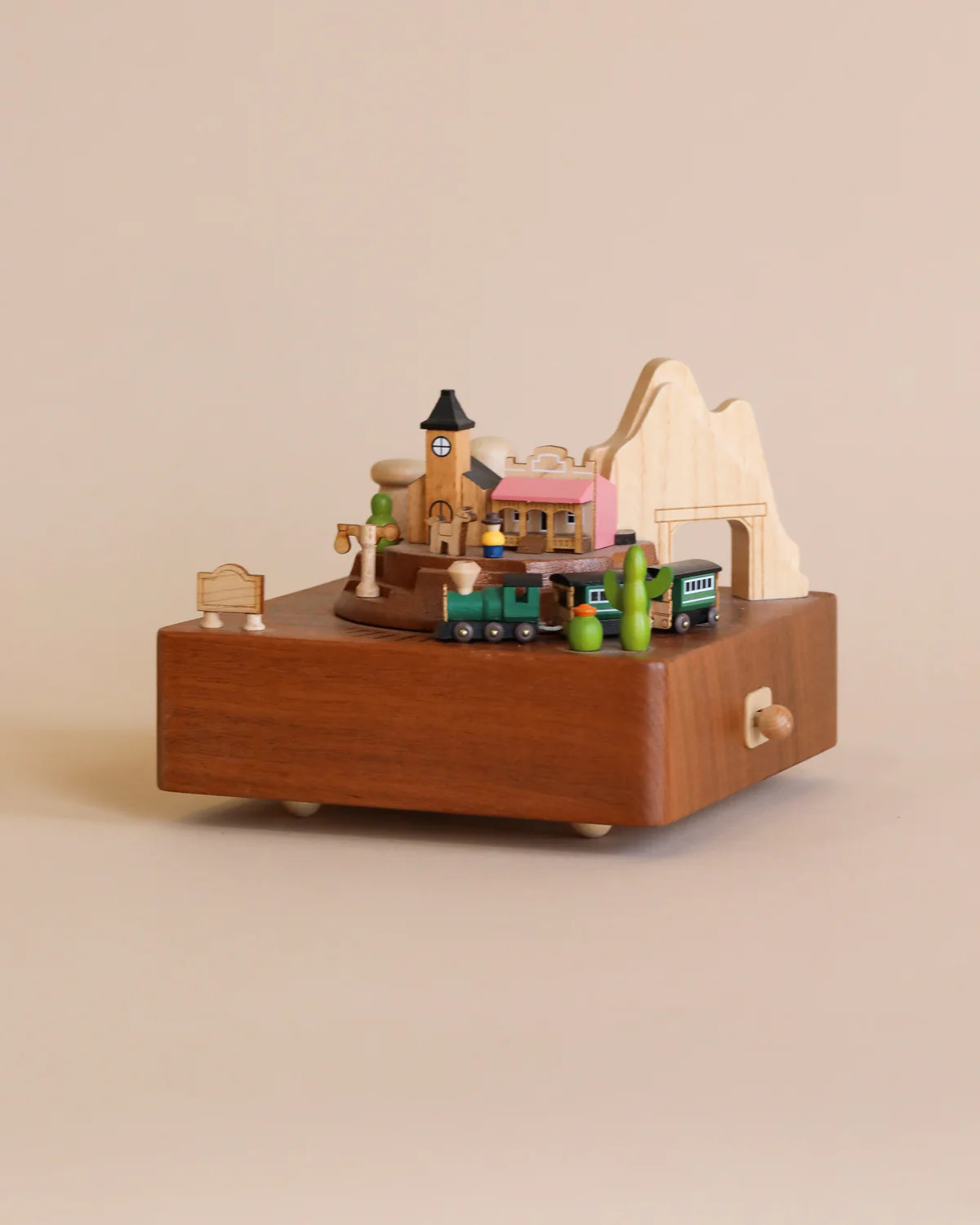 Wooden Train Music Box - Western Town | Odin Parker