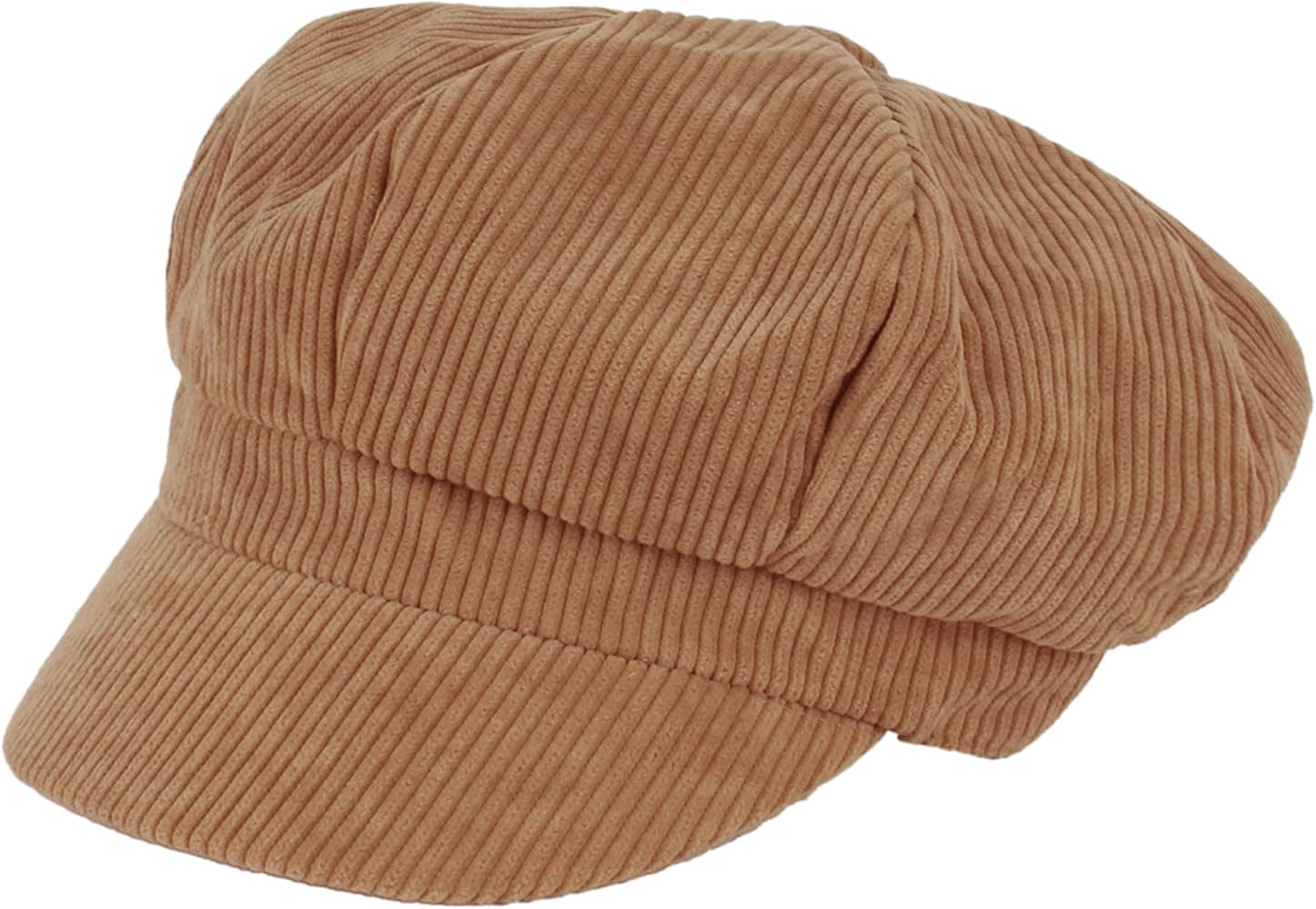 Women Stripes Corduroy Newsboy Hat Visor Beret Artist Painter Hat | Amazon (US)