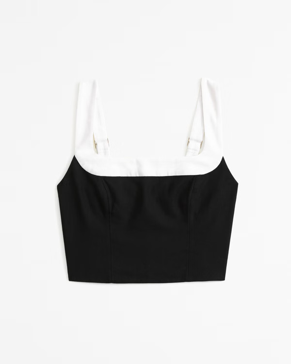 Linen-Blend Set Top | Abercrombie & Fitch (US)