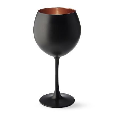Black Matte &amp; Copper Wine Glasses, Set of 4 | Williams-Sonoma