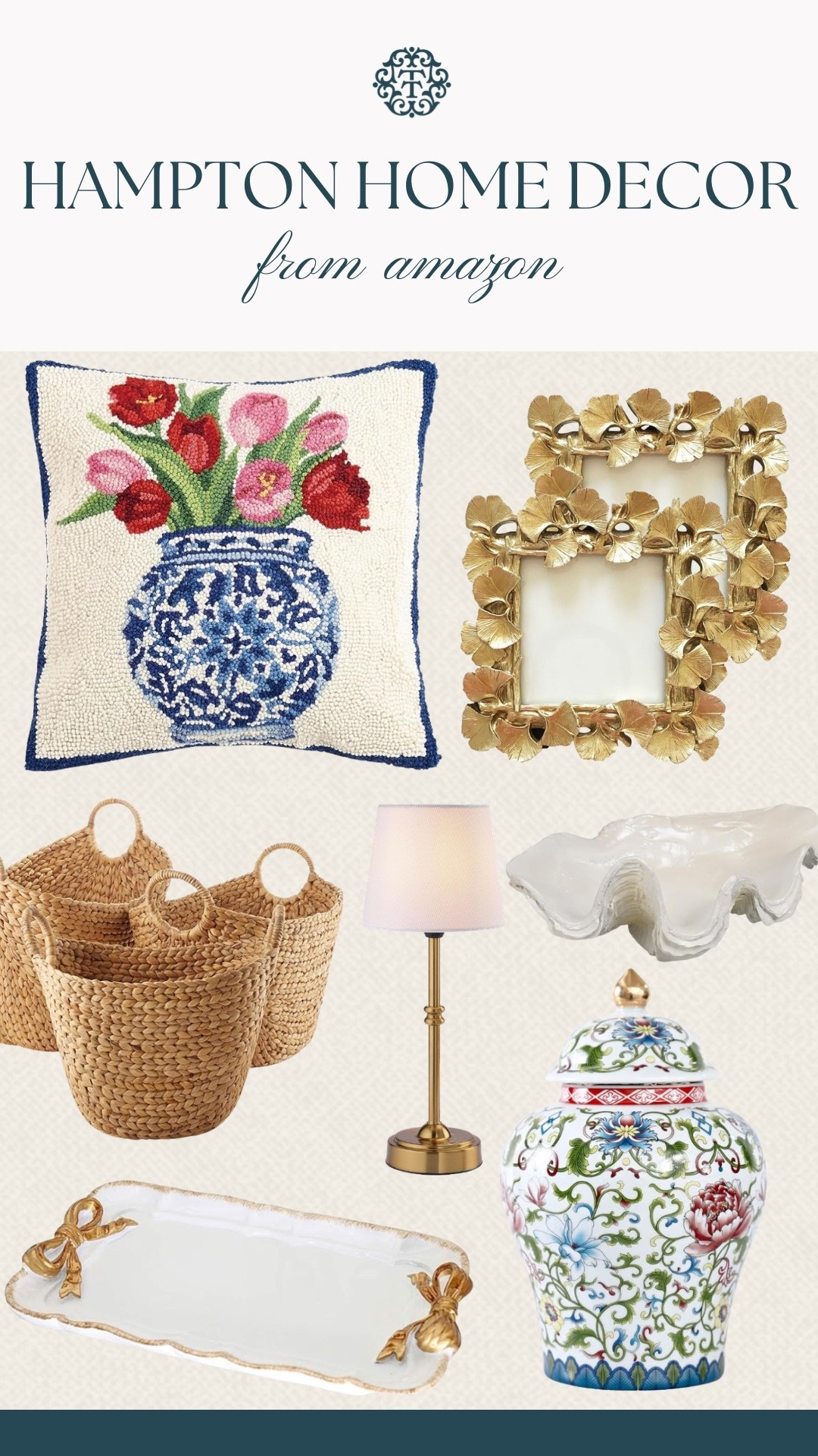 A Hamptons-inspired space always feels best when it mixes classic pieces with a little personality. These Amazon finds bring in the charm, from chinoiserie touches to woven accents that keep things feeling warm instead of formal. Such a fun way to refresh a shelf, console, or corner that needs something new. 

 #LTKOver40 #LTKSeasonal #LTKHome