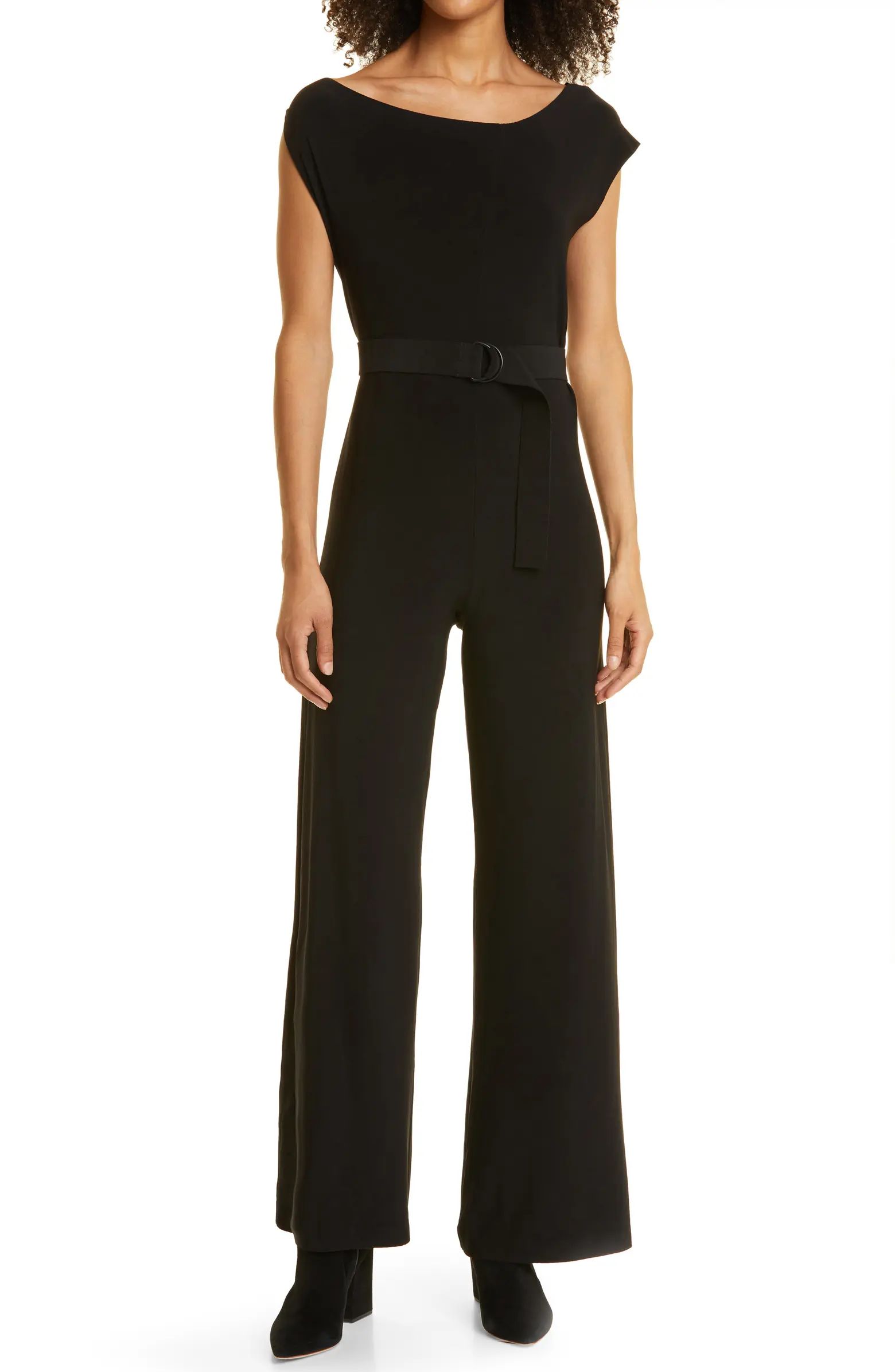 Norma Kamali Belted Drop Shoulder Jumpsuit | Nordstrom | Nordstrom