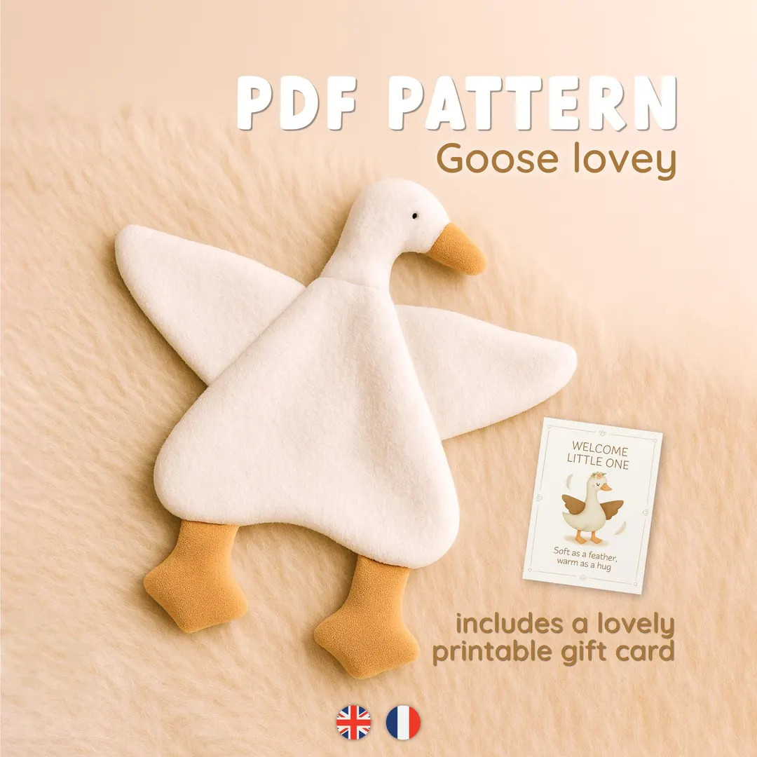 Goose Lovey Sewing Pattern: DIY Baby Comforter (PDF Download + Gift Card) | Etsy (US)