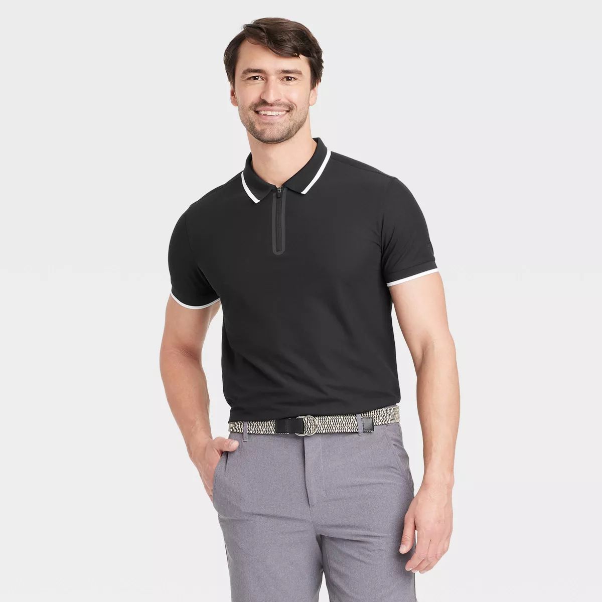 Men's Zip Polo T-Shirt - All In Motion™ | Target