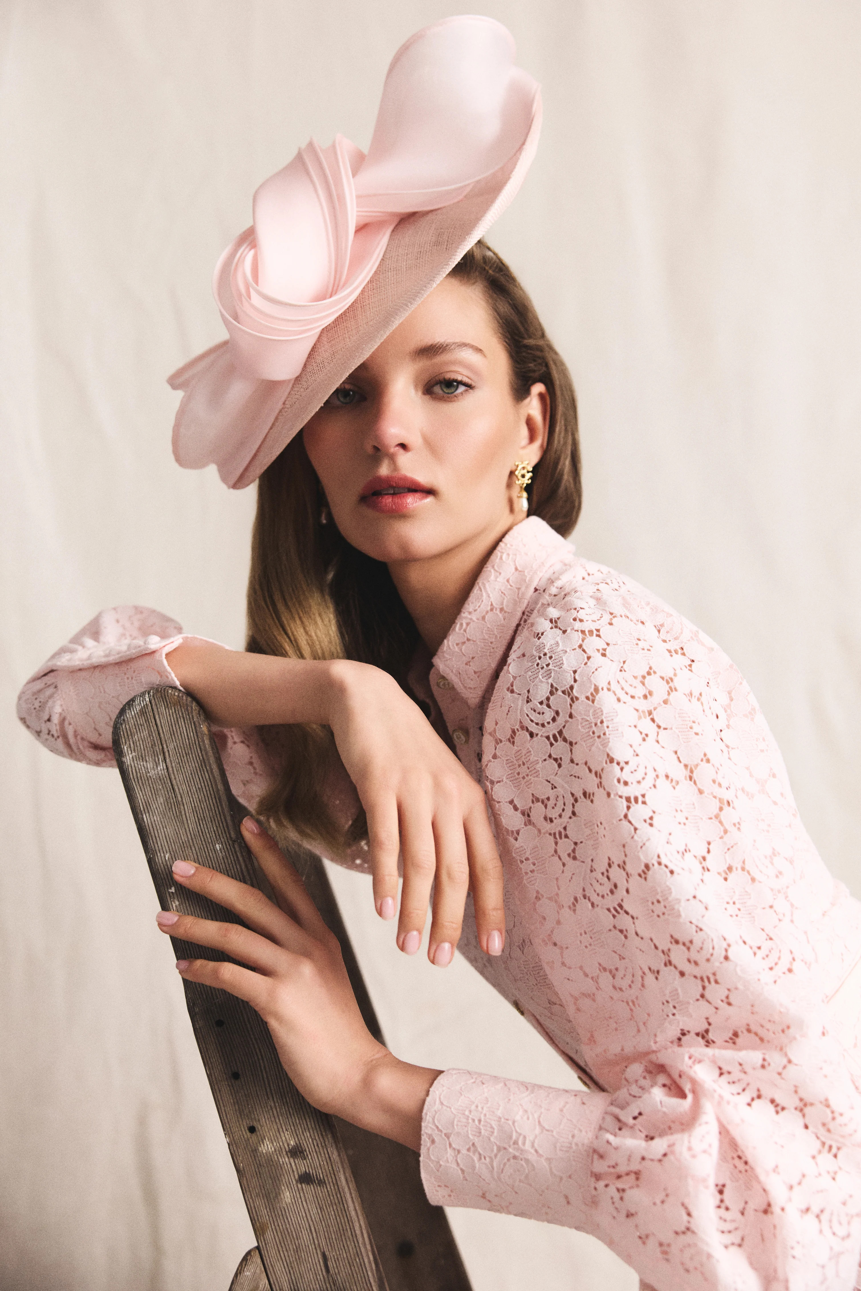 Iona Lace Dress (Blush) | Holland Cooper