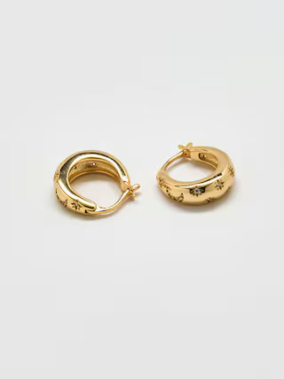 Admiral Row Moon And Star Gold Hoop Earrings | Gap (US)