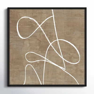 Catana Swooping Lines - Floater Frame Painting on Canvas | Wayfair North America