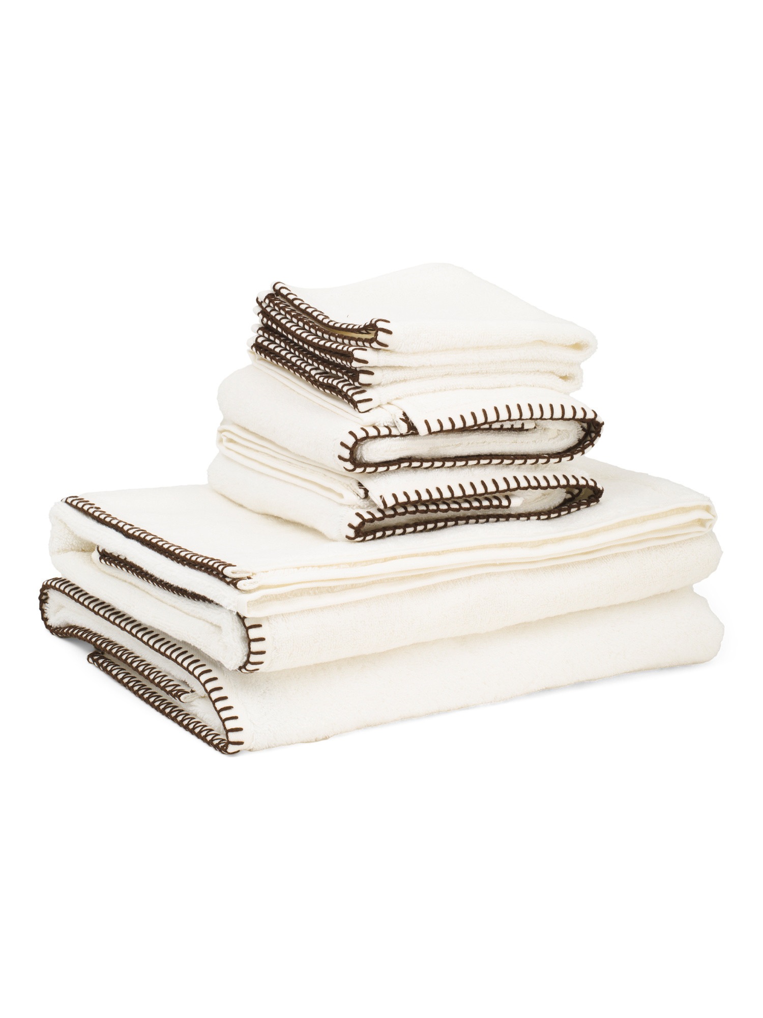 Made In Turkey 6pc Scalloped Embroidered Towels Bundle | Bed & Bath | Marshalls | Marshalls