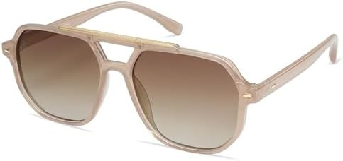 SOJOS Retro Trendy Aviator Polarized Sunglasses Men Women Vintage 70s Square Stylish Frame Sun Gl... | Amazon (US)