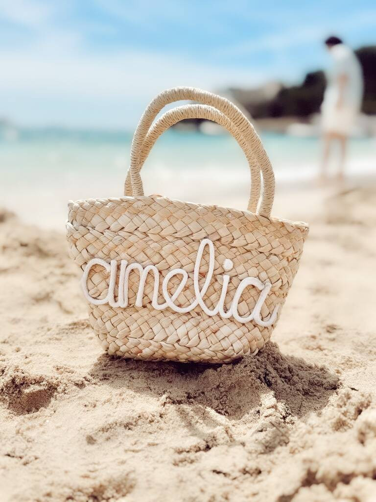 Girls Personalised Straw Beach Bag | Not On The High Street
