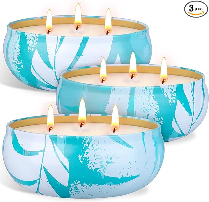 Citronella Candles Outdoor,3 Wick Large Citronella Candle for Patio, Soy Wax Lemongrass Candles P... | Amazon (US)