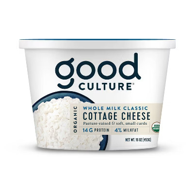 Good Culture Organic 4% Milkfat Cottage Cheese - 16oz | Target