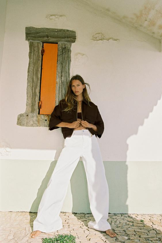 Z1975 WIDE LEG MID-RISE JEANS WITH SIDE SEAMS | Zara US