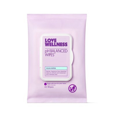 Love Wellness pH Balanced Wipes for Sensitive Care Unscented - 40ct | Target