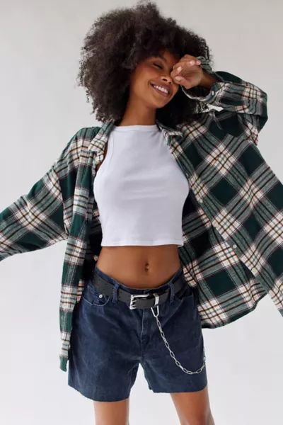 Urban Renewal Remade Oversized Flannel Shirt | Urban Outfitters (US and RoW)