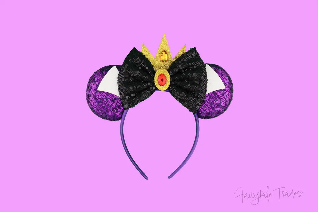 Evil Queen Mickey Ear Minnie Evil Queen Ear Disney Halloween Villain Ear Snow White Halloween Mic... | Etsy (US)