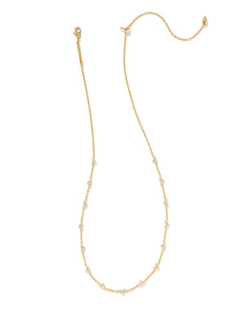 Haven Gold Crystal Heart Strand Necklace in White Crystal | Kendra Scott | Kendra Scott
