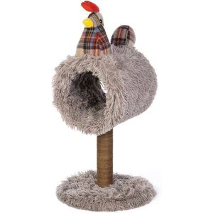 Prevue Pet Products Cozy Chicken 25.5-in Faux Fur Cat Tree | Chewy.com