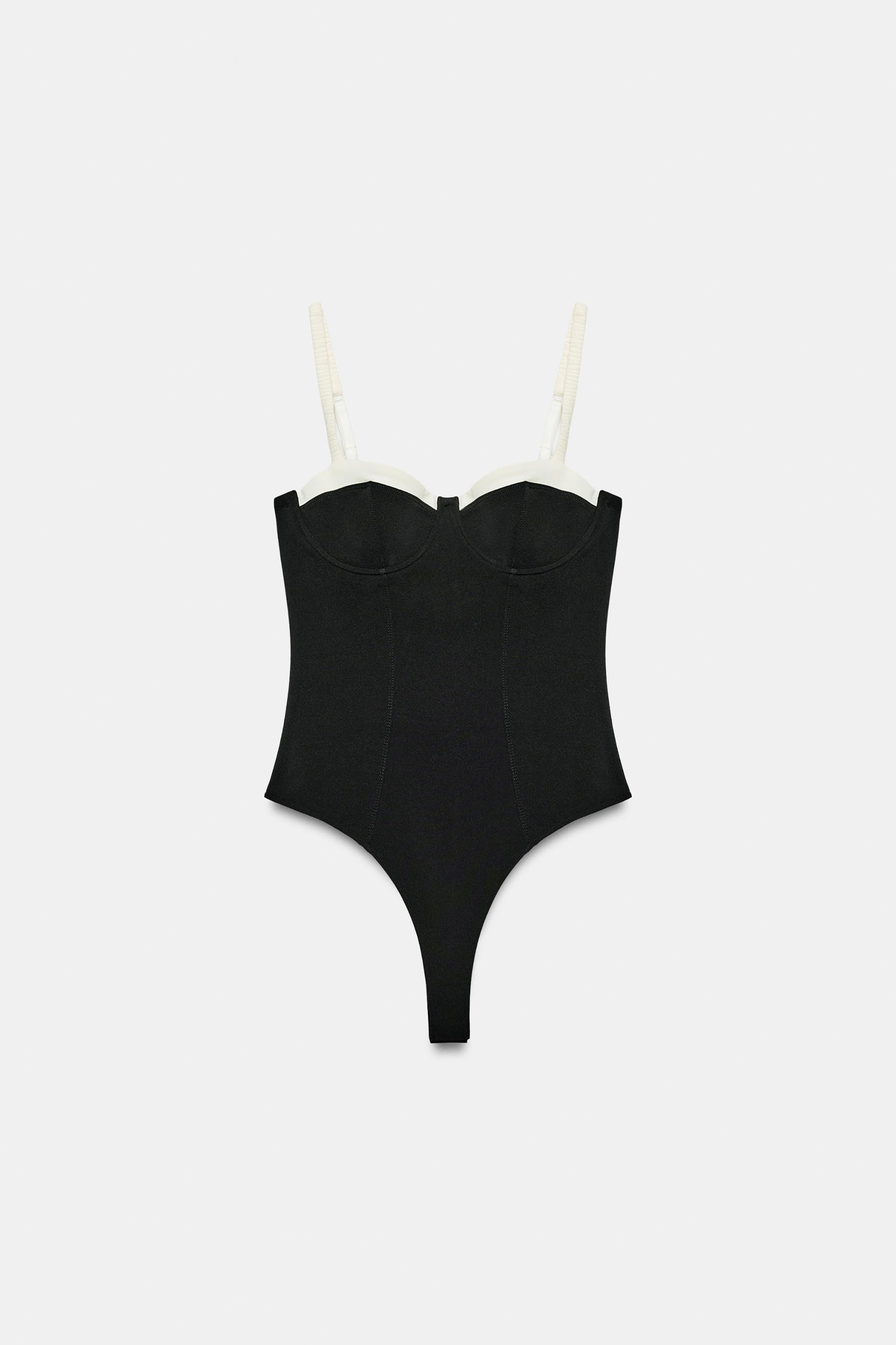 CONTRAST STRAPPY BODYSUIT | Zara US