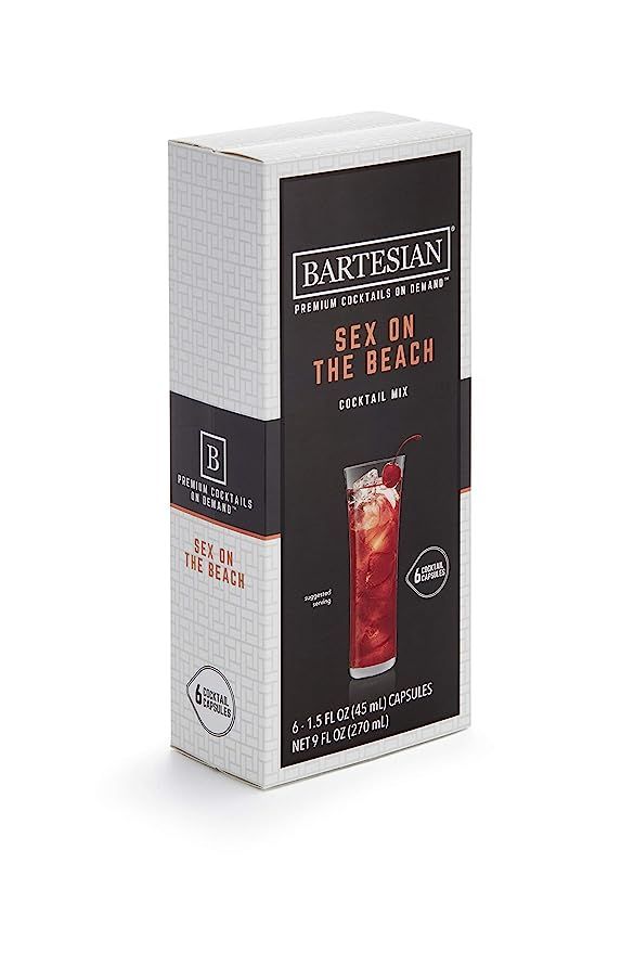 Bartesian Sex on The Beach Cocktail Mixer Capsules, Pack of 6 Cocktail Capsules, for Bartesian Pr... | Amazon (US)