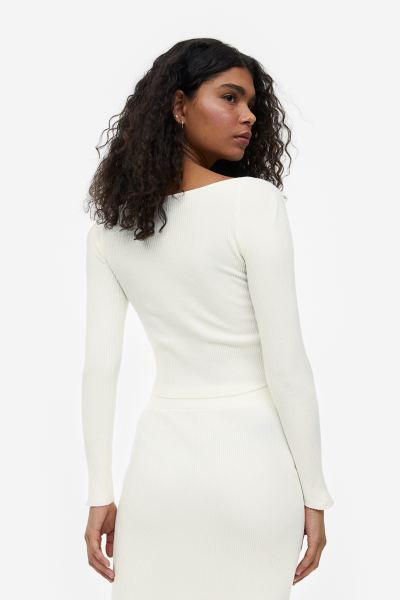 Bustier-look Rib-knit Top | H&M (US + CA)