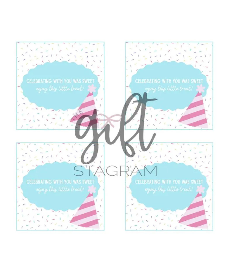 Celebrating With You Was Sweet, Enjoy This Little Treat Gift Tag | DIGITAL DOWNLOAD | Party Favor... | Etsy (Global)