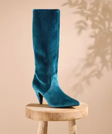 Divine Slouchy Velvet Boots | Joe Browns
